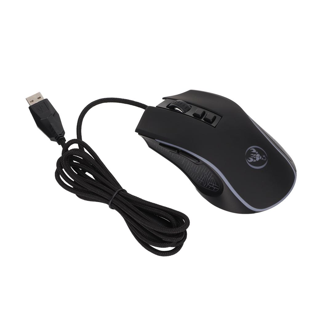 Mechanical Mouse Colorful Shine   3600dpi RGB Ergonomic Wired Game Mouse for Notebook Computers