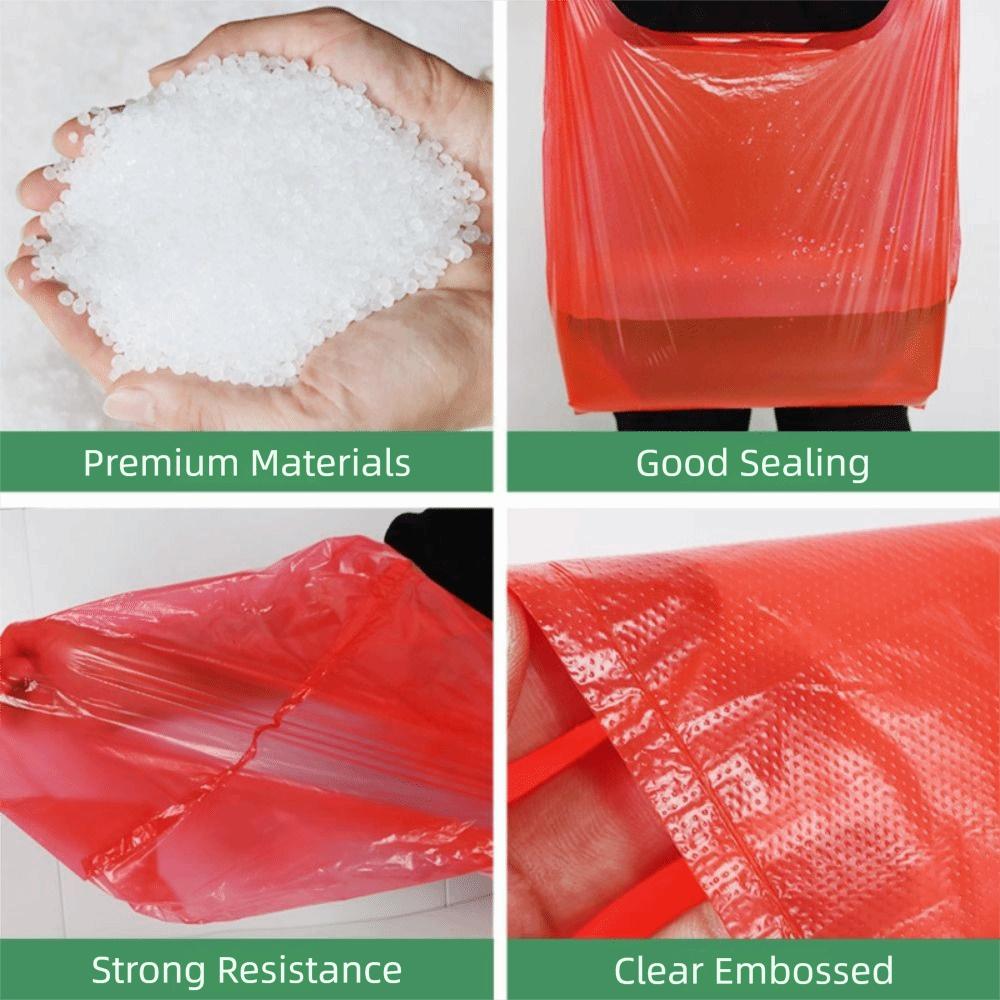 200pcs Thickened Heavy Duty Trash Bags 50*32cm Garbage Storage Bag Large Rubbish Bags  Office