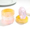 Glitter Colorful Wave Round Acrylic Thick Bangle for Women Girls New Korean Resin Wide Cuff Bracelets Sweet Jewelry Popular Gift