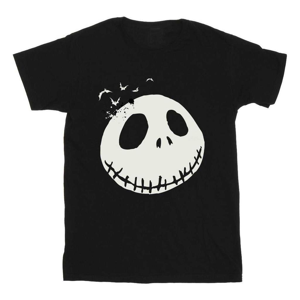 The Nightmare Before Christmas Flickor Jack Skellington Ansikte Bomulls T-shirt