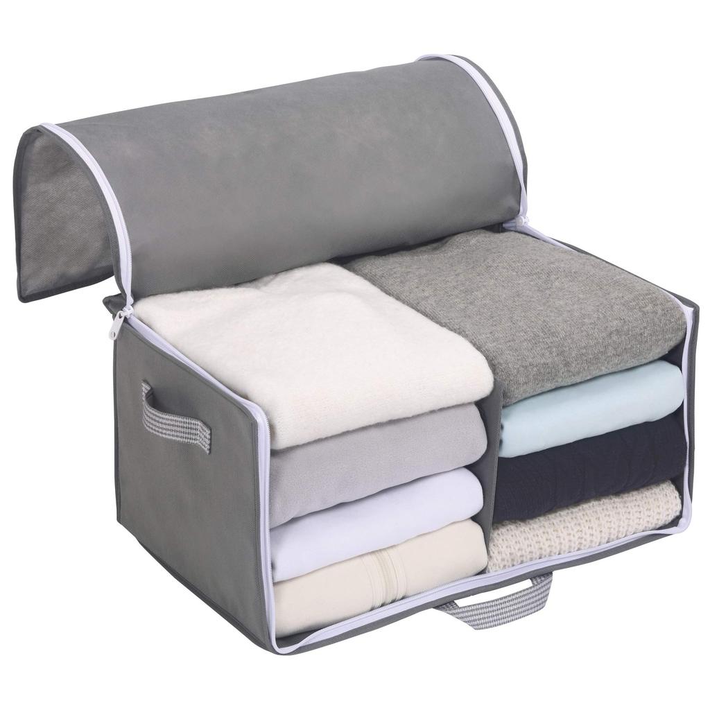 Towa Sangyo Clothing Storage Bag, Easy Access, Gabatto Storage Bag 2, Gray, Medium, Approx. 48 X 32 X 24 Cm, 84415, Set of 2