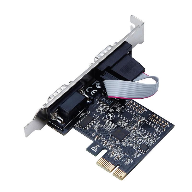 PCI-E Serial Port Adapter Internet Splitter PCI-E Riser Card Adapter PCI-E Expansion Card PCI-E To RS232 Serial Card Expansion Adapter AX99100 Chip