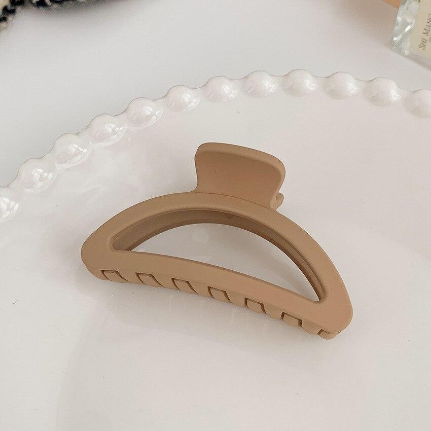 Akryl Barrette elegancka jednokolorowa spinka do włosów krab spinka do włosów Vintage proste akcesoria do włosów dla kobiet kucyk pazur klip kraby