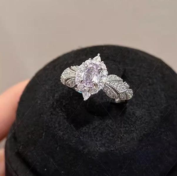 

Women s Purple Zircon Light Luxury Open Ring - Exquisite Niche Design
