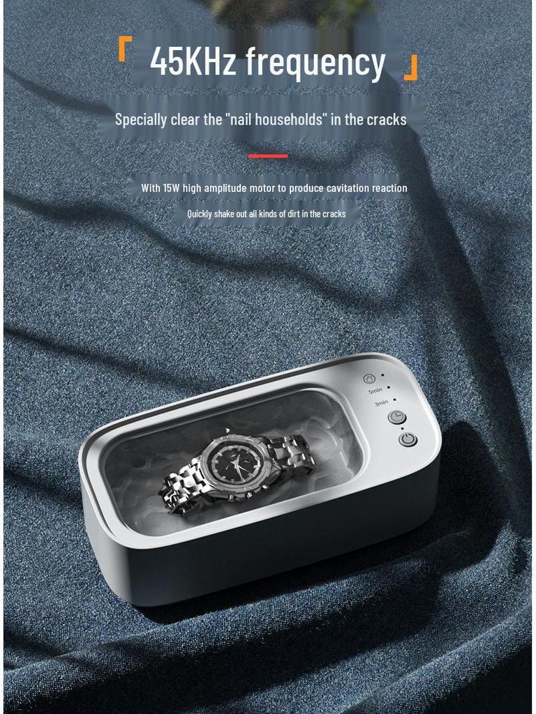 Superior Cleaning Device for Glasses, Jewelry, Watches, Toothbrushes, and Braces with Timed Household Functionality