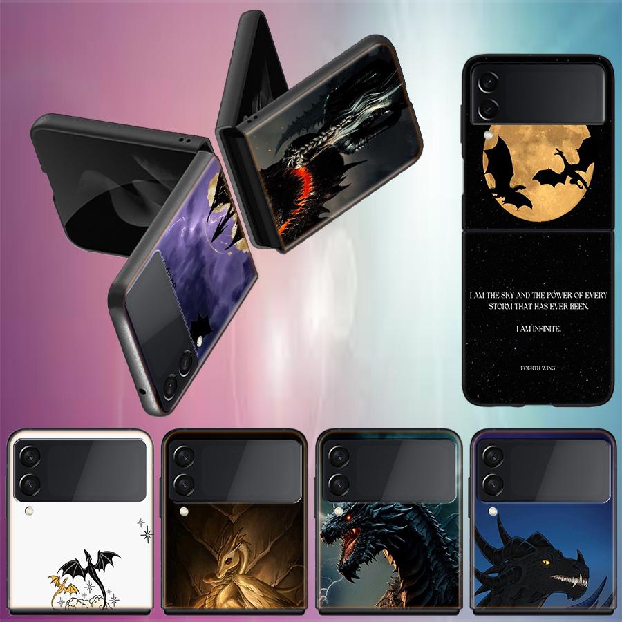 F-Fourth W-Wing Dragon Coque For Samsung Z Flip7 6 Galaxy Case Shockproof Z Flip5 Z Flip3 4 5G Hard Cover Phone TPU PC Hard Fun
