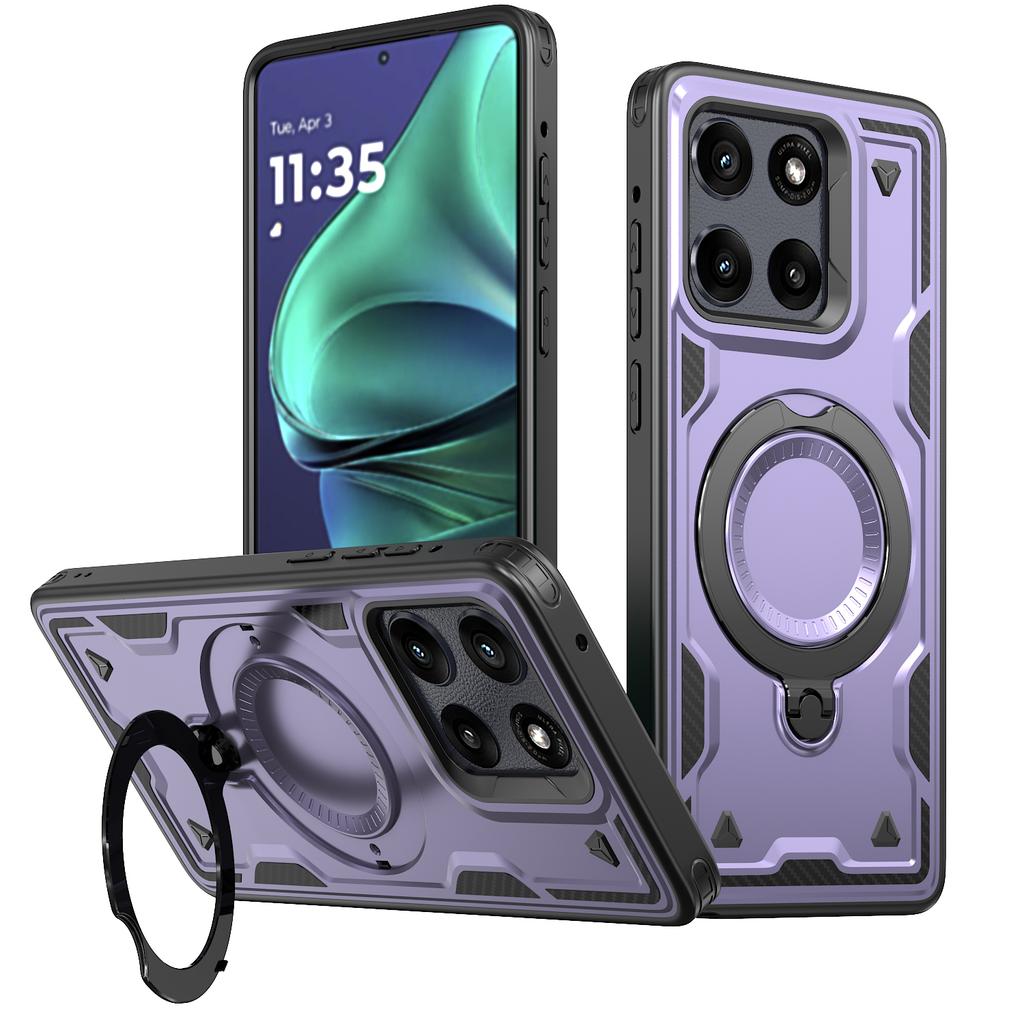 Armor Shockproof Case For Motorola Edge 60 Pro Fusion G Play 2026 Power Stylus 5G 2026 360° Rotating Magnetic Stand Back Cover