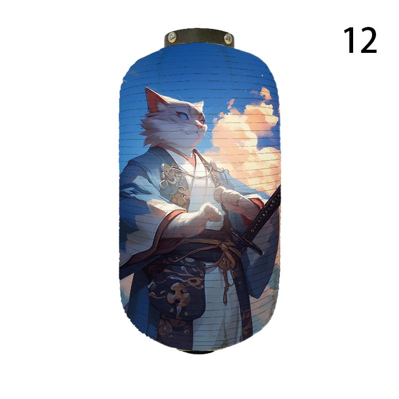 NEW Japanese Chochin Hanging Lantern Ukiyo-e Style Samurai Cat Anime Cartoon Lantern Sushi Restaurant Decor Festival Party Decor