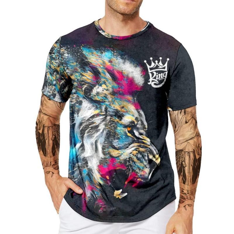 

Мужская модная универсальная футболка с 3D цифровой печатью черепа, большая, летняя, дышащая, удобная, топ-футболка 6XL