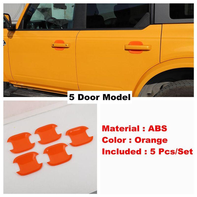 ABS Car Side Door Pull Doorknob Handle Bowl Decor Frame Cover Trim For Ford Bronco 3 / 5 Doors  - 2024 Exterior Accessories