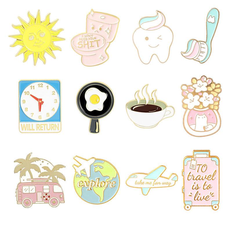 Unique Alloy Brooches In Soft Colors Perfect For Men And Women With Ins Fashion Flair