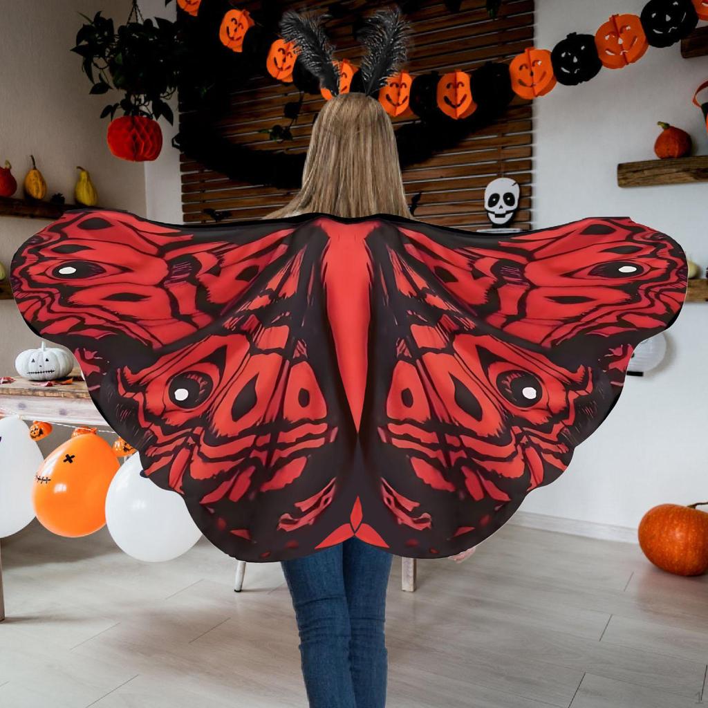 Halloween Butterfly Cape Cosplay Costume Accessories for Birthday Dress up Party