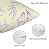 Pink And Yellow Blooms Square Pillowcase Polyester Linen Velvet Pattern Zip Decor Throw Pillow Case Room Cushion Cover 45X45