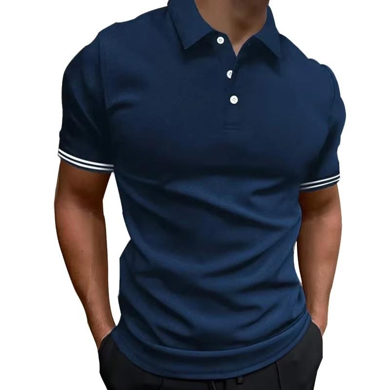 Fashionable 3D Digital Printed Men's Short Sleeved Polo Shirt Cross-border Hot Selling Comfortable To Wear Summer