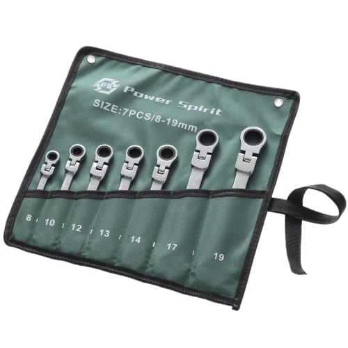 PowerSpirit Swivel Ratchet Wrench Set (7-Piece Set) PSR1