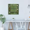Green Wall-Mounted Calendar Wooden Wooden Background Calendar Practical Pendant Calendar  Bar