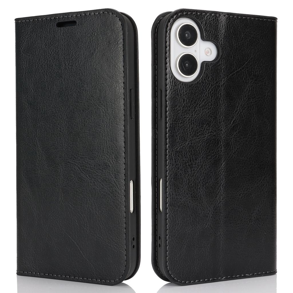 iPhone Crazy Horse Pattern Genuine Leather Wallet Leather Case Fashionable and Practical Combining Card Slot and Stand Function