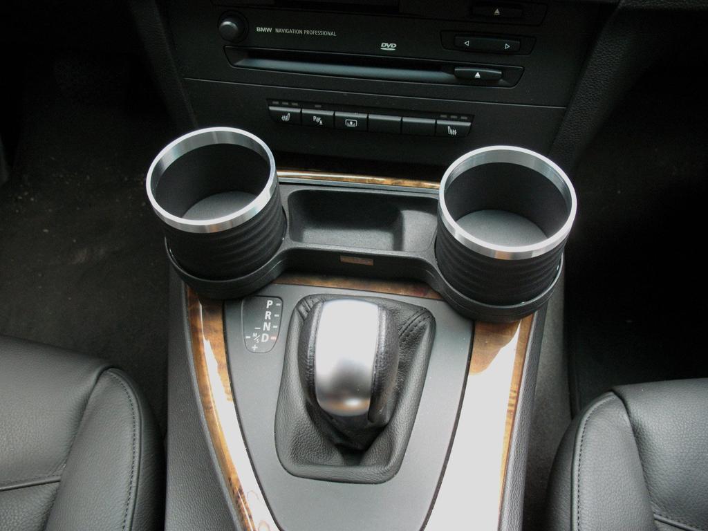 ALCABO Drink & Pocket Holder, Black with Ring Cup (AL-075C-BS) for BMW 3 Series (E90)