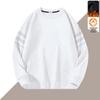 Men's 2025 Plush Lined Round Neck Pullover, Loose Fit Autumn/Winter Long Sleeve Jacket