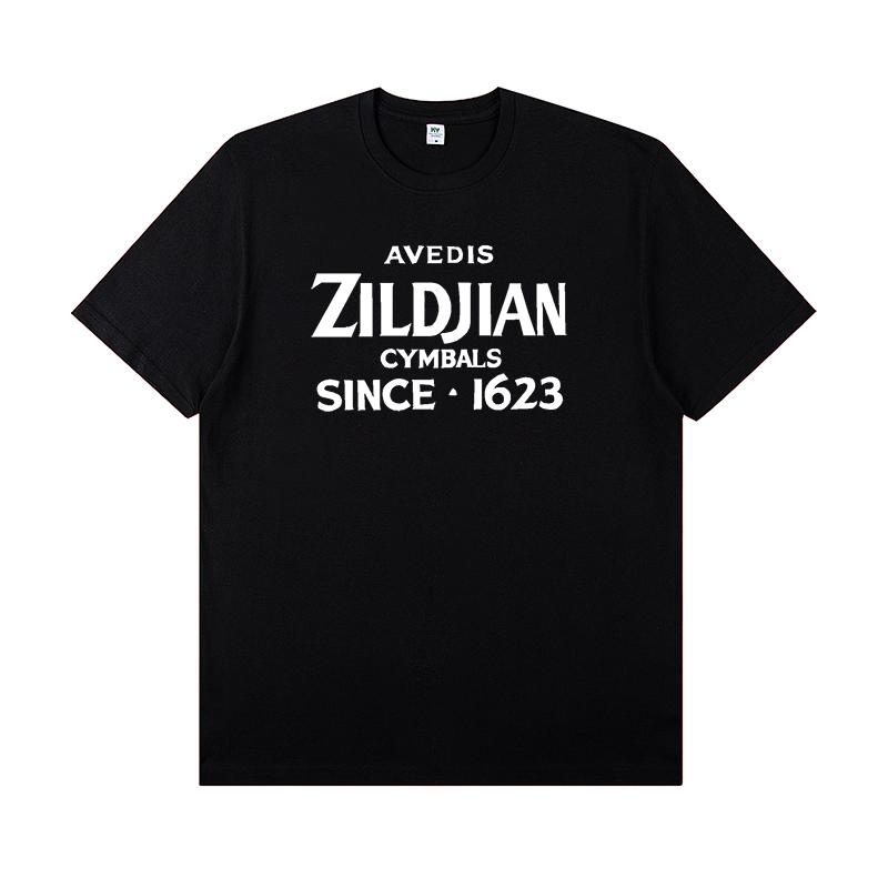 

2025 Zildjian Zhiyin Big K Rock Band Drummer Cotton T-shirt Short Sleeve High Quality Luxury Brand Selling Popular Style 4XL