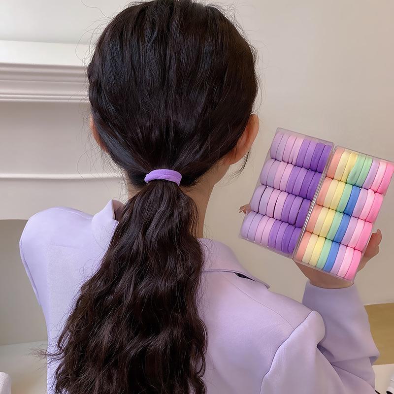 32-Piece Elastic Hair Bands for Girls - Durable, No Damage, Ideal for Summer