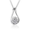 925 Sterling Silver New Woman Fashion Jewelry High Quality Crystal Zircon Pearl Agate Pendant Necklace Length 45CM