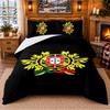 Printed 3Pcs Bedding Set Portugal Pattern Bed Sheet Pillowcase For Bedroom Decor