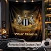TapestryNewcastle United FC Custom Name Text Personalized Wall Hanging Tapestry Home Wall Decor