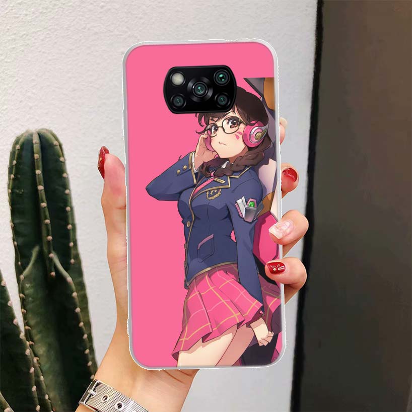 Game O-Overwatchs-DVA For Xiaomi Poco X7 X6 X5 X4 Nfc F6 F5 Pro Phone Case F4 Gt F3 M5S M5 M4 M3 X7Pro Fundas Cover Coque X6 X3