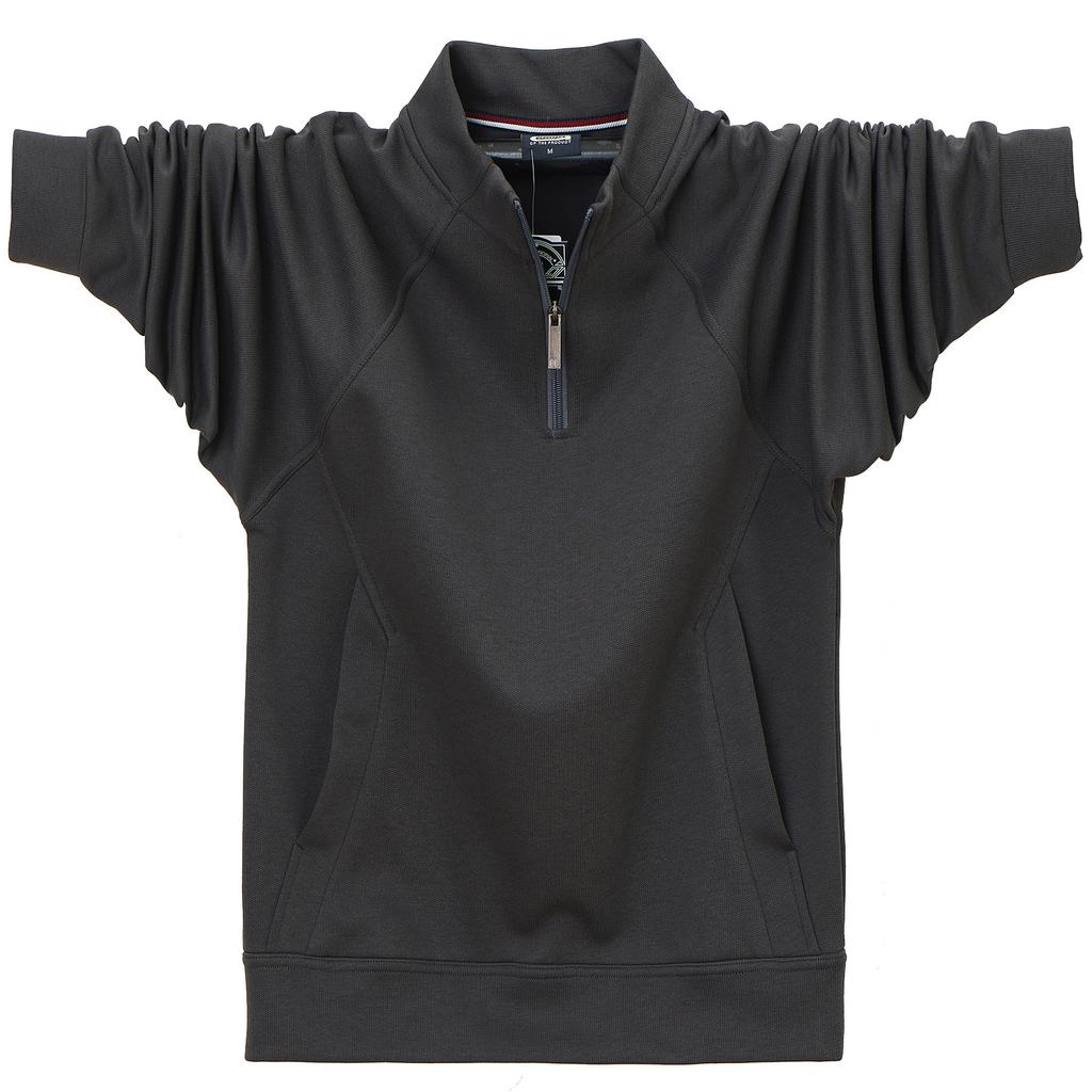 Men's Quarter Zip Up Pullover Lightweight Mock Neck Sweatshirt Casual Long Sleeve Polo Shirt With Pocket Loose Fit Workout Daily Sweaters for Men