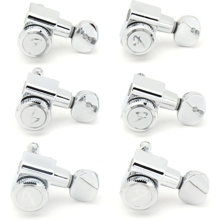 Mécaniques de verrouillage - FENDER - 099-0818-500 - Pour Strat/Tele - Colonnes décalées - Boutons vintage