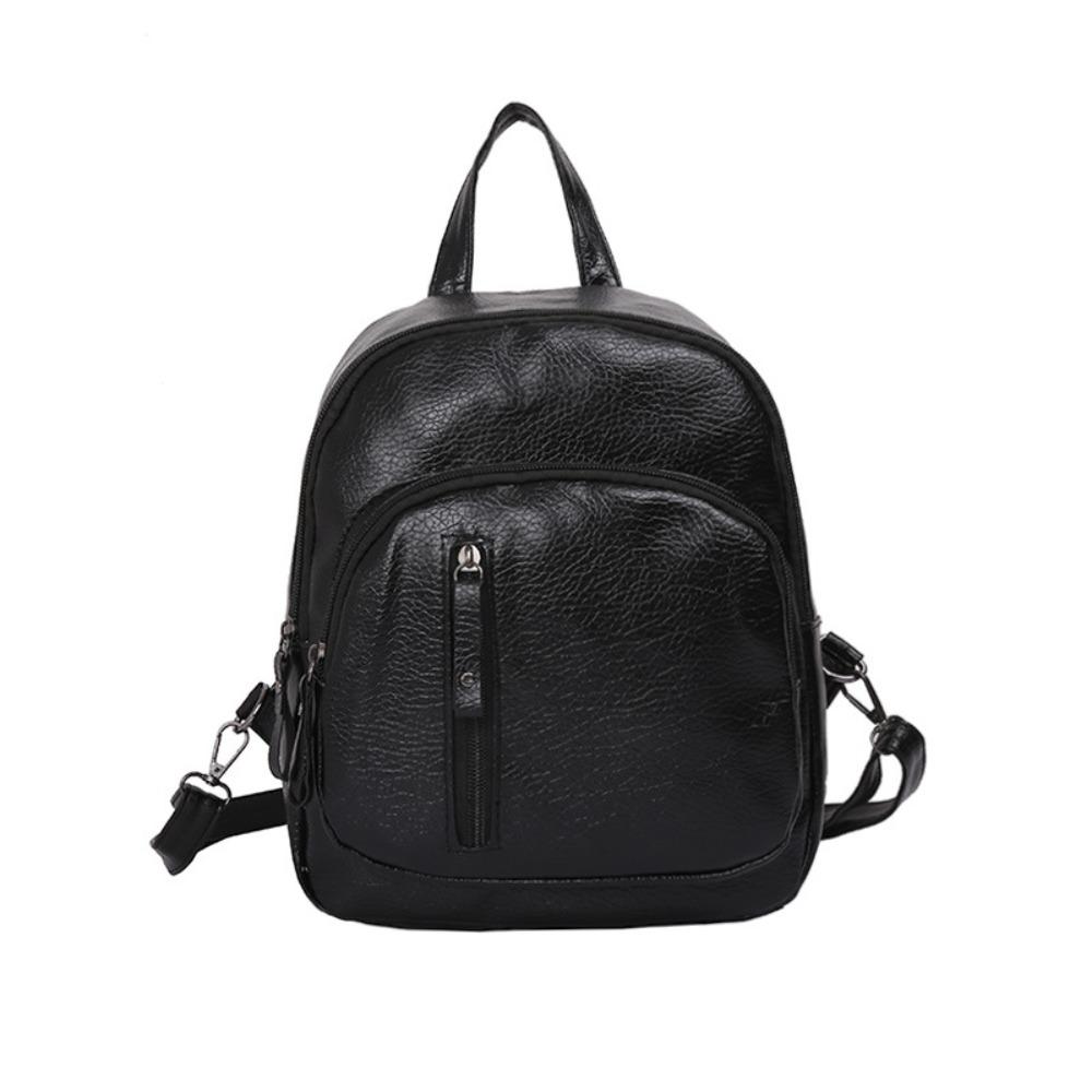 Black Small Backpack High Quality School Bag Fashion Women Backpacks  Ladies