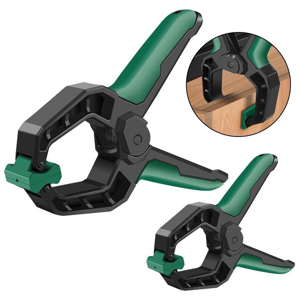 

Portable Plastic Quick Clamp Non-slip Handle Spring Clamps Heavy Duty Locking Pliers Multi-Purpose Woodworking Tool Woodworking 4inch
