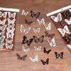 18Pcs/Set 3D Hollow Butterfly Wall Sticker Black&White Wedding Decoration Living Room Home Decor Butterflies Decal Stickers