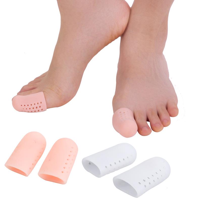 Silicone Closed-Toe Sleeves and Separators with Holes for Toes, Fingers, and Corns