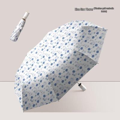 Automatyczny składany parasol w kwiaty