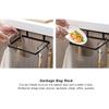 Jiawu Trash Storage Holder, Trash Bag Rack Hanging Trash Bag Holder Iron Hook Designed for Household Kitchen Cabinets Doors and Cupboards(Black)