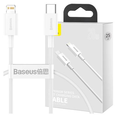 Baseus Superior Series USB-C To Lightning Cable, 20W, PD, 2M (White)