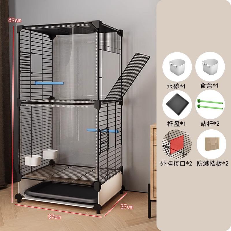 Luxury Large Ecological Breeding Bird Cage for Budgies Cockatiels Finches Mynahs Pearl Parrots Pheasant Parrots with (as the picture,splash-proof transpa)