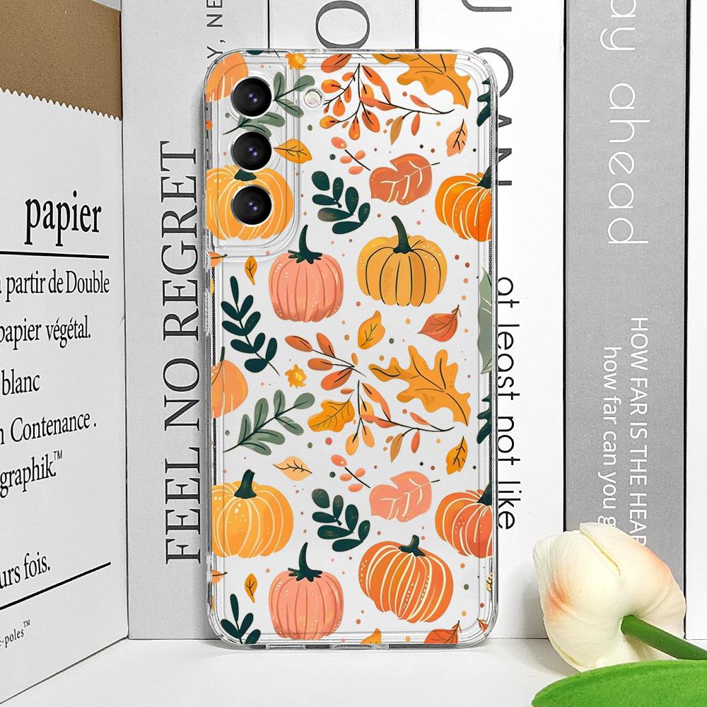 

Funny Fall Maple Leaf Pumpkin Mushroom Phone Case for Xiaomi Redmi Note 14 Pro Plus 13 12 11 10 PRO 15C 14C 13C Clear Soft Cover Redmi Note 14 Pro 5G (Global)