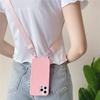 Crossbody Lanyard Matte Silicone Soft Case For iPhone 15 Pro Max 14 13 12 11 XR XS X 7 8 Plus Necklace Strap Shockproof Cover