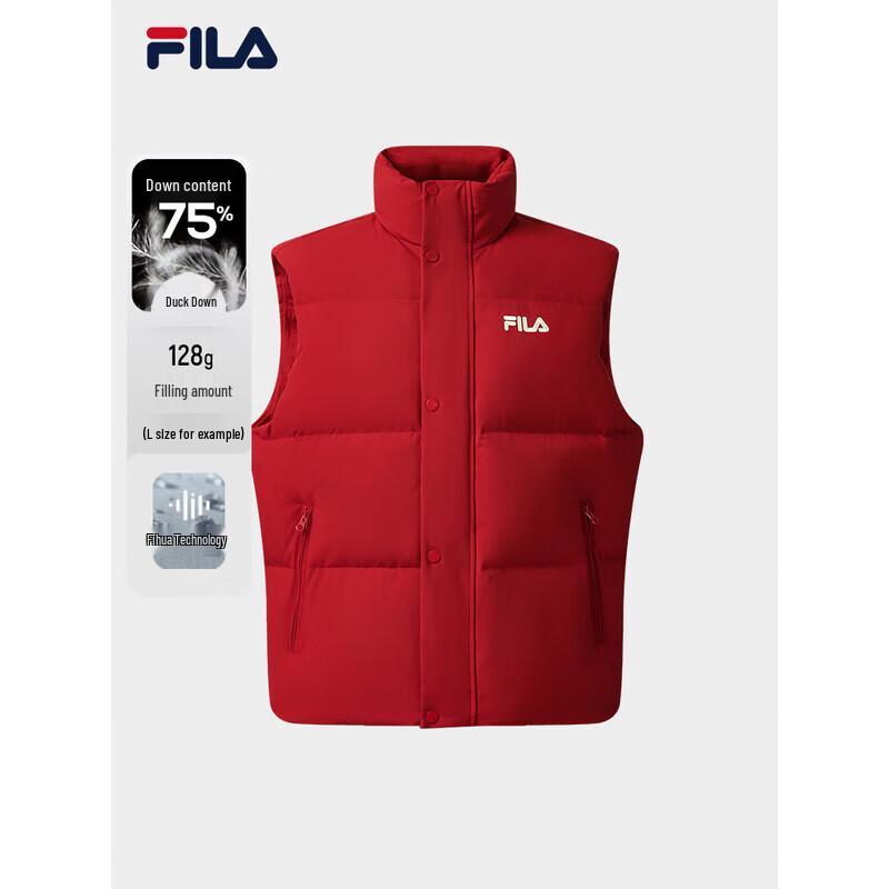 FILA Unisex Casual Stand-up Collar Down Vest