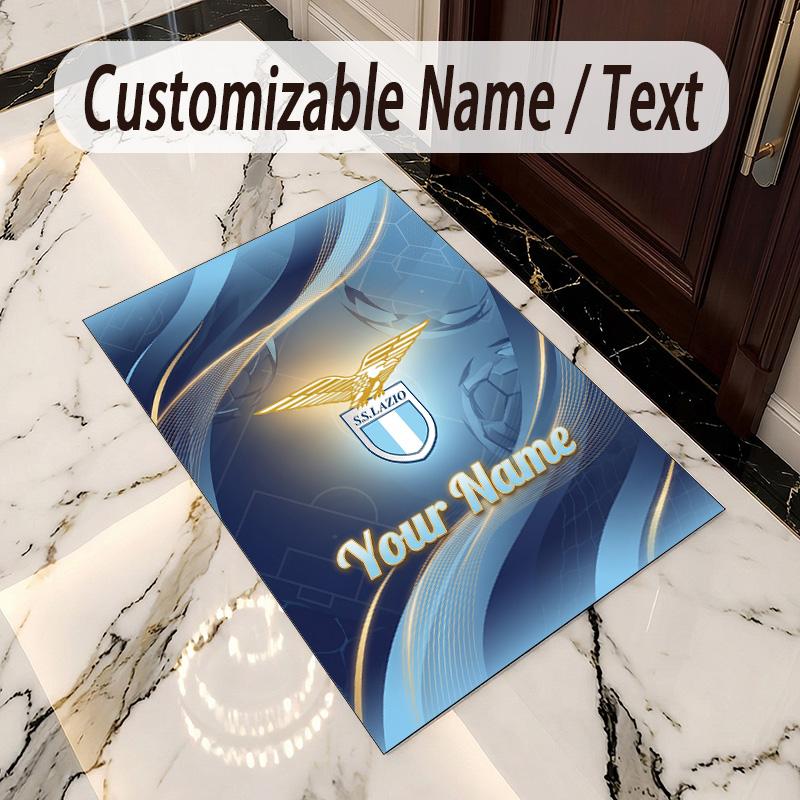 Kristal Fluweel Tapijt Lazio FC Print Aangepaste Naam Tekst Vloermat Woondecoratie