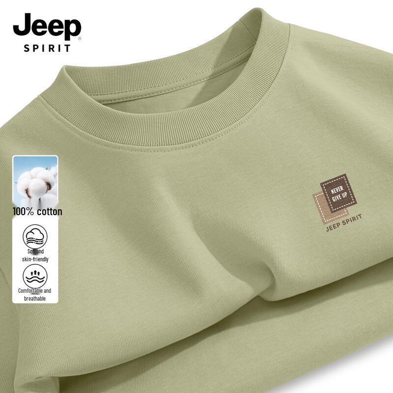 JEEP SPIRIT Men's Long-Sleeve Cotton T-Shirt