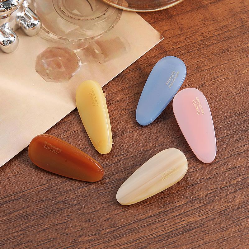 Sweet And Cute Acetic Acid Water Droplets Small Hairpin Side Bangs Broken Hairpin Female Spring And Summer Hairpin Duck Bill Clip Headgear Bb Clip