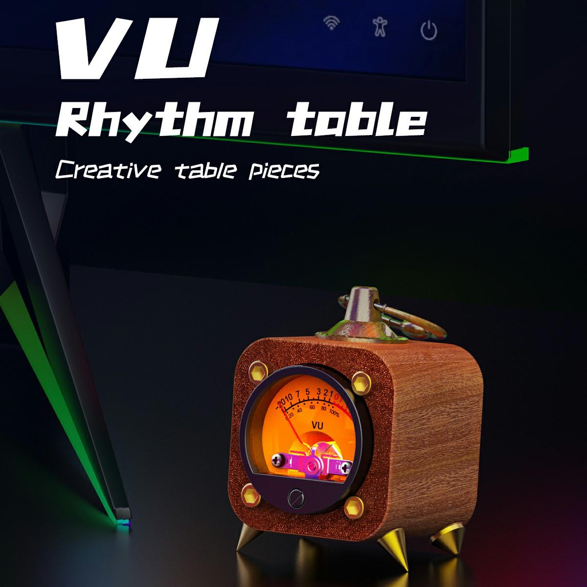 

AODUKE AJVU01-S Wooden Analog VU Meter Rhythm Light Sound Level Meter A