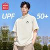 MINISO Men's Short Sleeve Half-Zip Quick-Dry T-Shirt