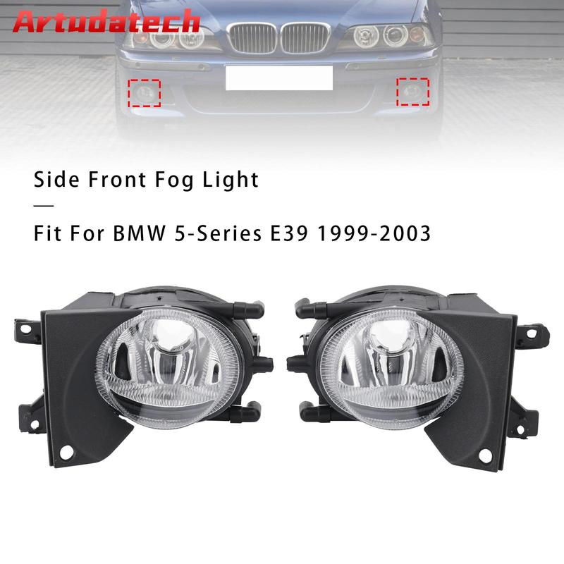 Artudatech Pair Front Bumper Fog Light Without Bulbs For BMW E39 5-Series 1999-2003 Car Accessories