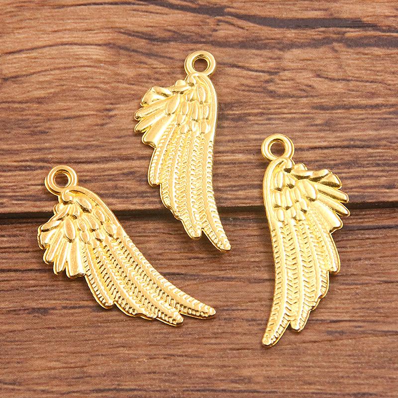 Zweifarbiger Legierungsflügel-Anhänger für DIY-Schmuck: Armband & Halskette Zubehör