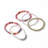 Ethnic Style Bohemian Bracelet, Colorful Soft Pottery Retro Temperament Pearl Soft Pottery Bracelet Bracelet Love5-Piece Set